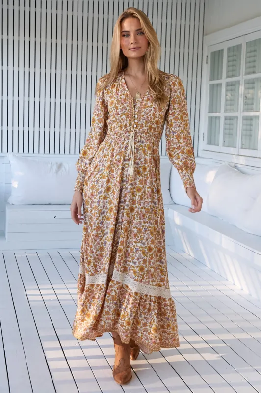chinese dress ladies Seraphina Print Teresa Maxi Dress – OutDazl main image 1