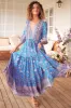 JAASE - Tessa Maxi Dress: A Line Pull Tie Waist Dress in Josianne Print sold by Salty Crush
