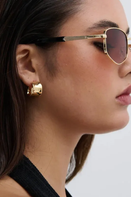Eddy Flat Hoops - Gold sold by Salty Crush