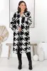 Celie Cardigan - Long Line Open Hooded Graphic Cardigan in Black sold by Salty Crush