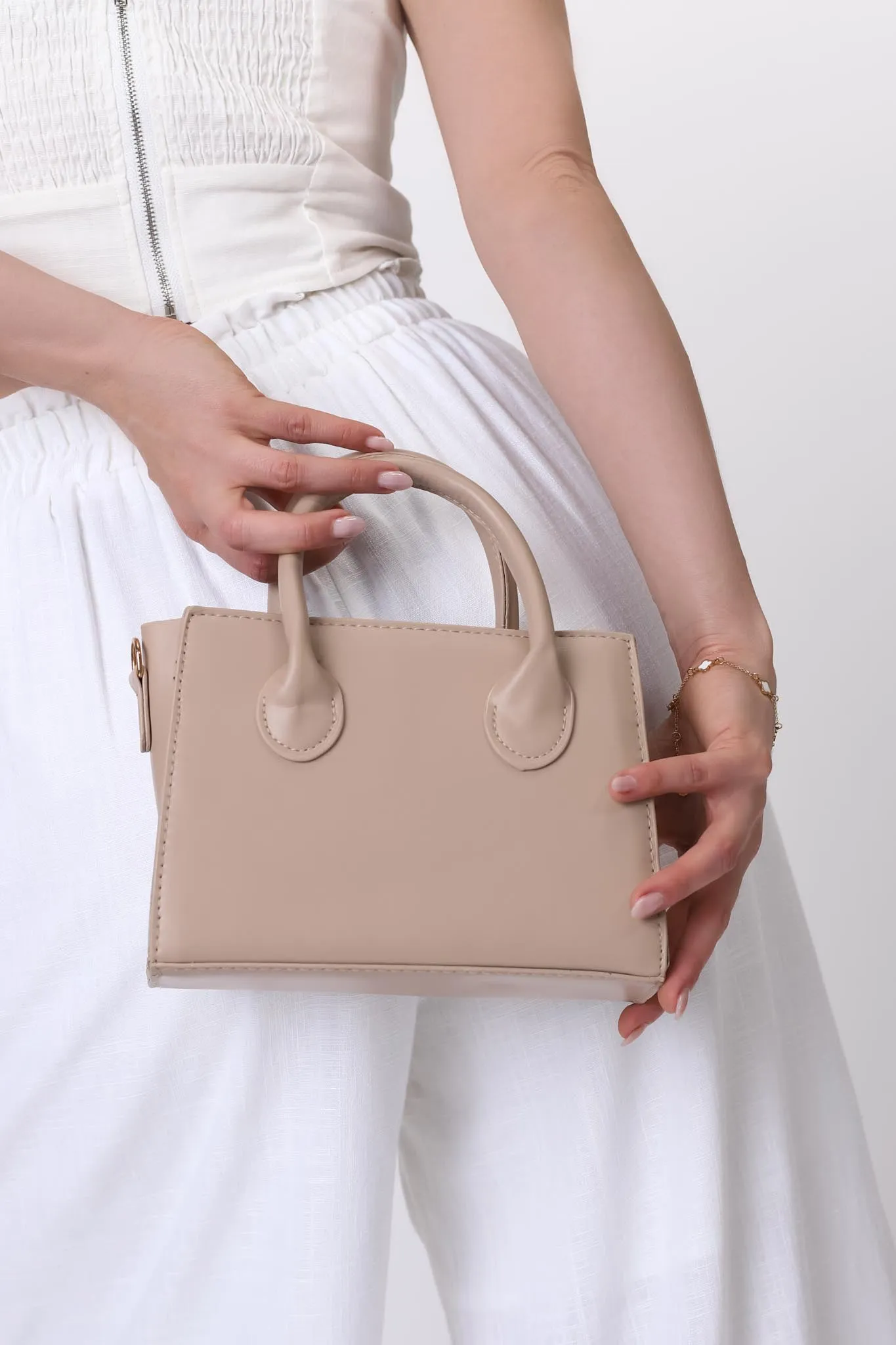 Etta Multi-Handle Tote Bag - Taupe sold by Salty Crush product image thumbnail 2