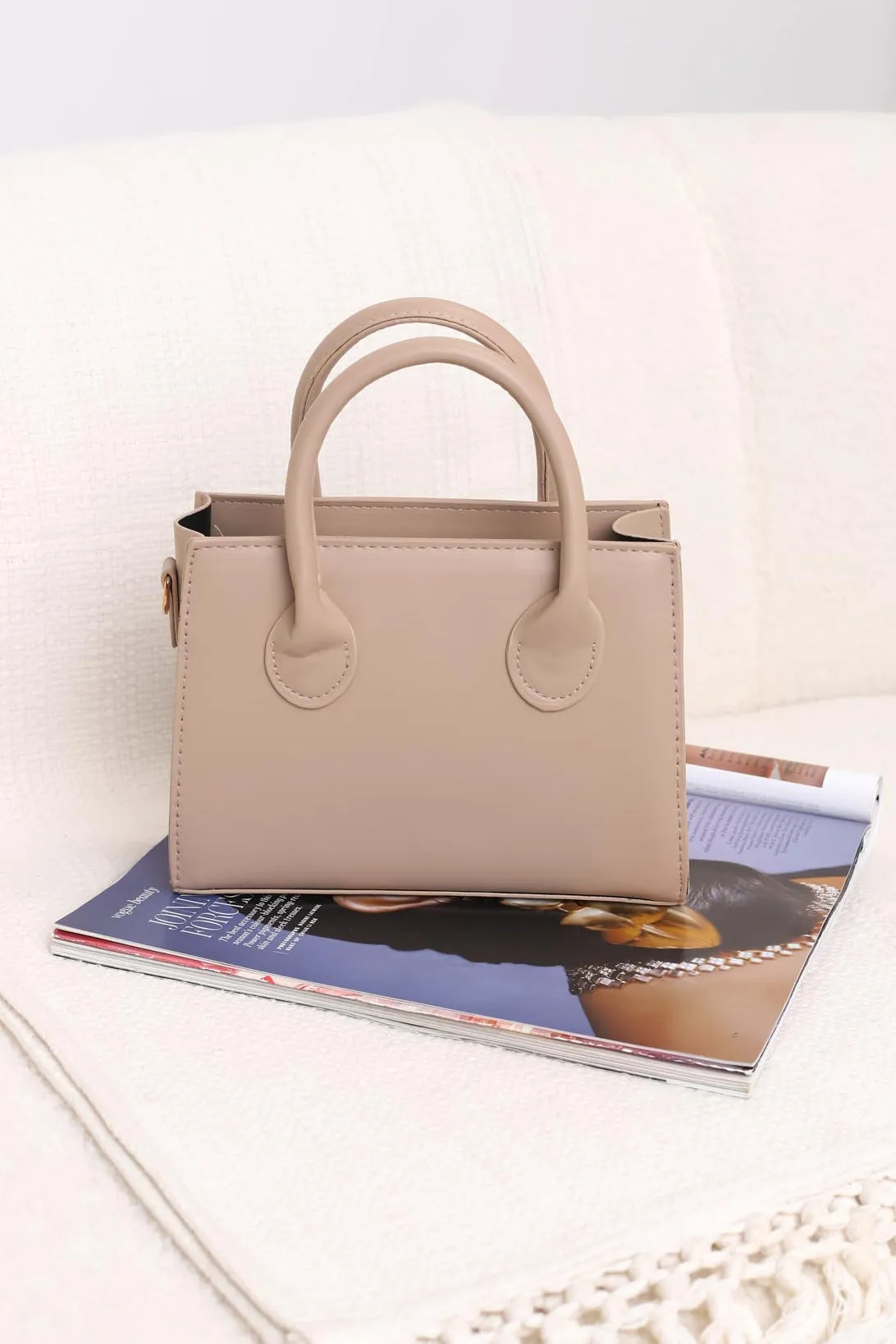 Etta Multi-Handle Tote Bag - Taupe sold by Salty Crush product image thumbnail 3