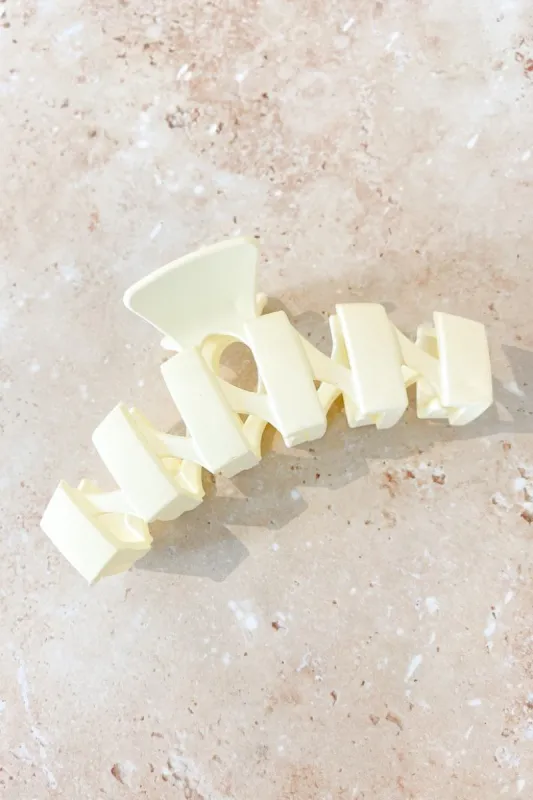 Brooke Wavy Claw Clip - Cream sold by Salty Crush