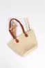 Monika Woven Straw Tote Bag - Beige sold by Salty Crush