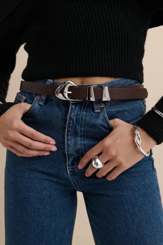 Pebble Dome Belt - Brown sold by Salty Crush