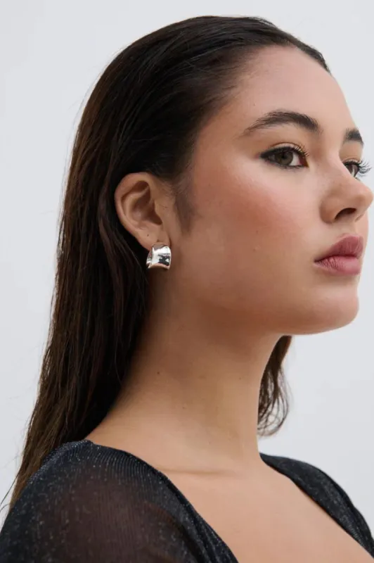 Eddy Flat Hoops - Silver sold by Salty Crush