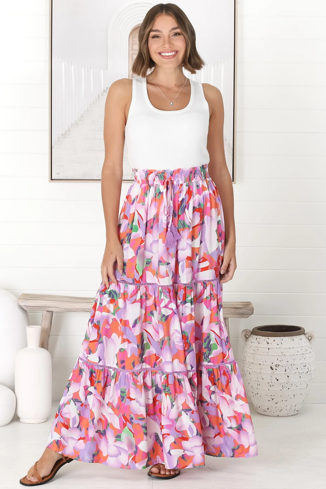 Zaya Maxi Skirt - Tiered Crochet Insert Skirt sold by Salty Crush product image thumbnail 5