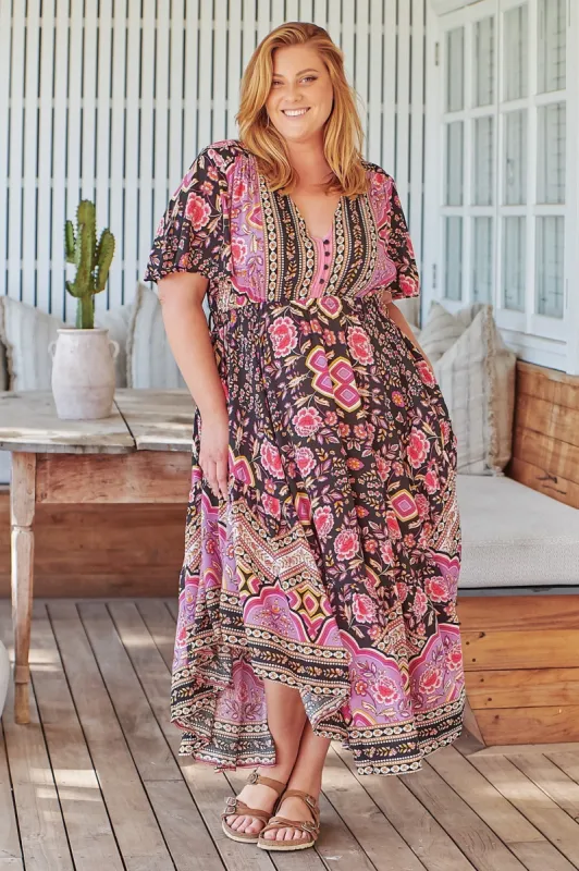 chinese dress ladies Jaase Mint Birdie Print Taurus Maxi – Lilac and Mila main image 0