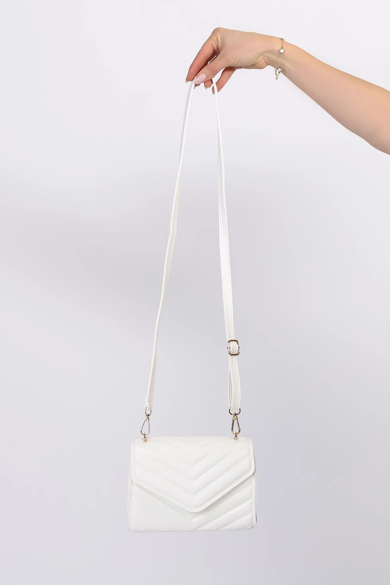 Rosie Chevron Quilted Bag - White sold by Salty Crush product image thumbnail 5