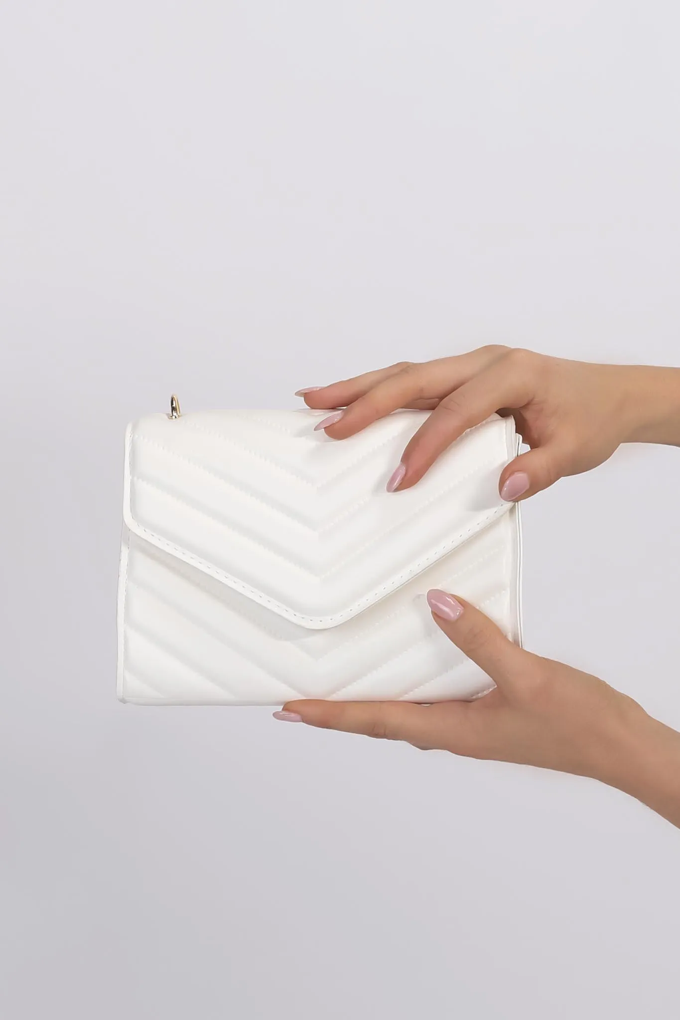 Rosie Chevron Quilted Bag - White sold by Salty Crush product image thumbnail 3