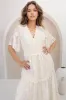 Madeline Maxi Dress - Lace Trim Embroidered A Line Dress in Cream sold by Salty Crush