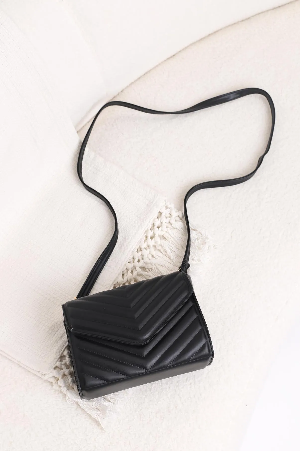 Rosie Chevron Quilted Bag - Black sold by Salty Crush product image thumbnail 5