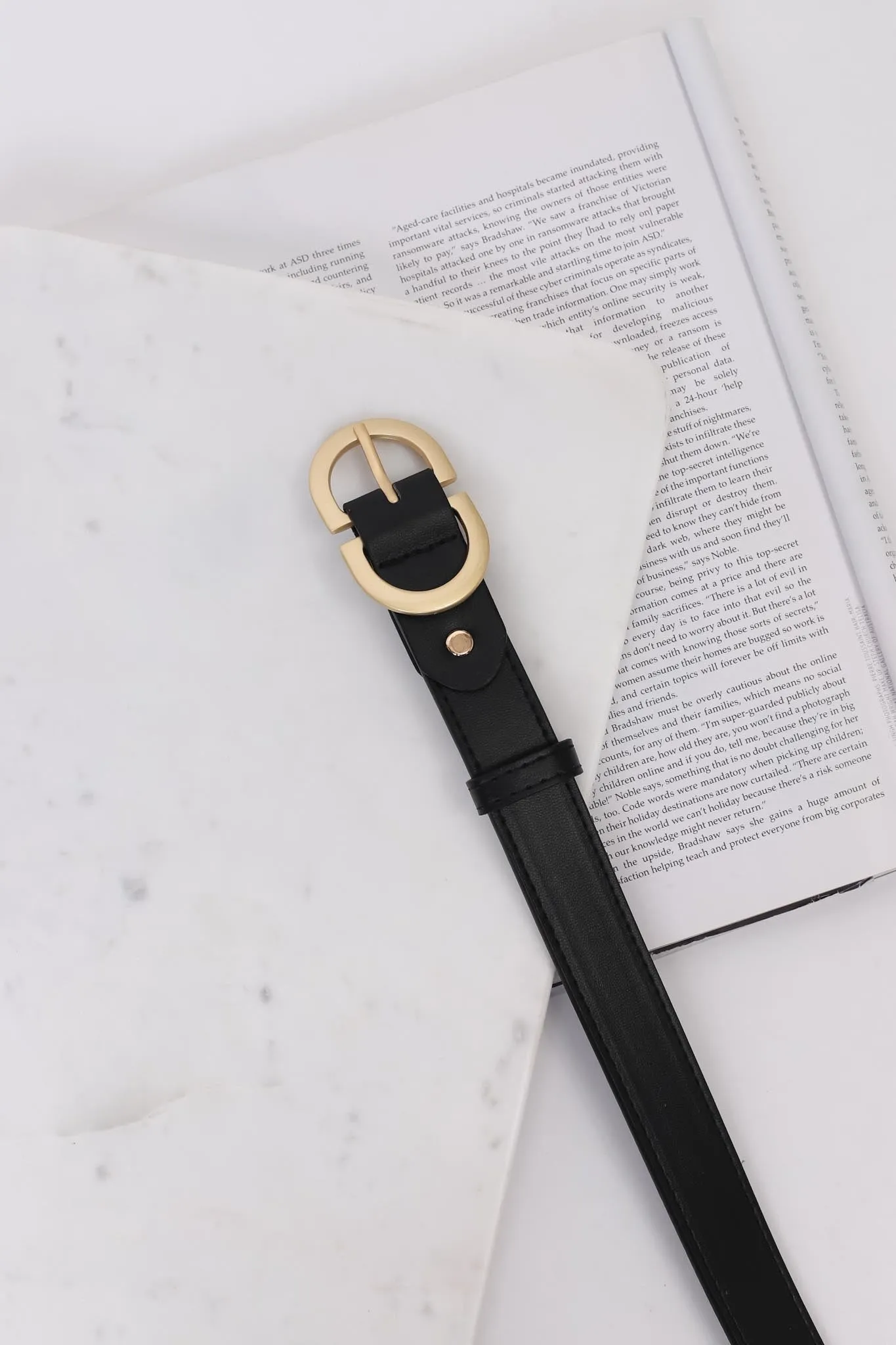 Blake Oval Buckle Belt - Black sold by Salty Crush product image thumbnail 2