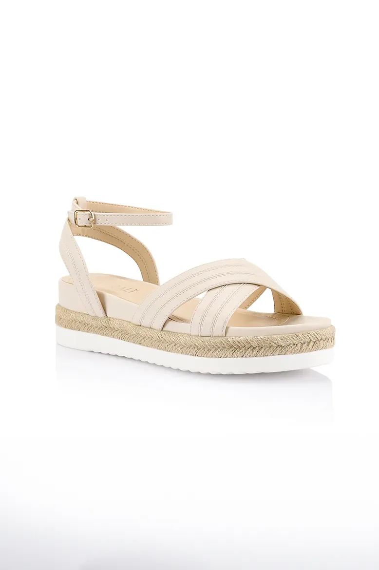 Dezzie Footbed Sandals - Bone Softee sold by Salty Crush
