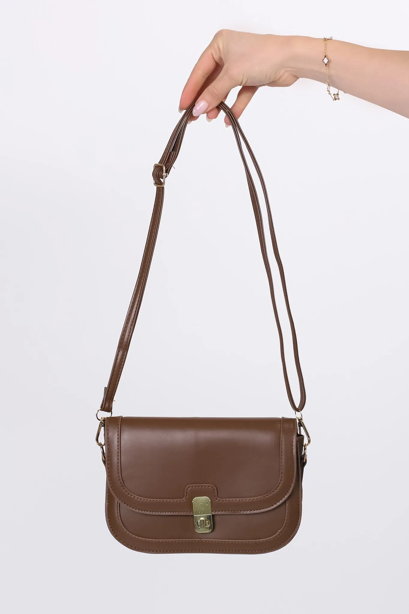 Tanah Twist Lock Square Bag - Brown sold by Salty Crush product image thumbnail 2