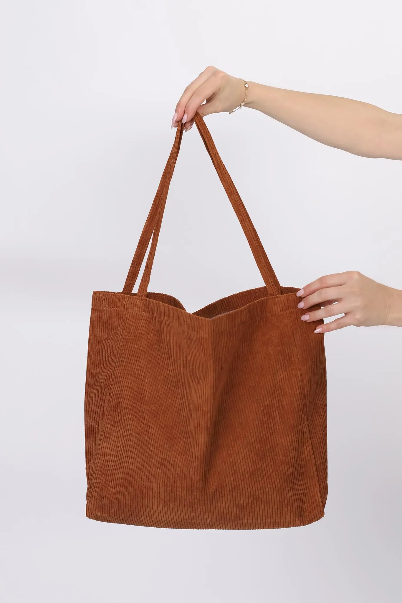 Rover Corduroy Tote Bag - Brown sold by Salty Crush product image thumbnail 2