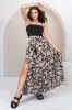 Hellen Maxi Skirt - High Waisted Skirt with Front Splits in Torah Print sold by Salty Crush