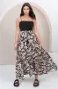 Hellen Maxi Skirt - High Waisted Skirt with Front Splits in Torah Print sold by Salty Crush