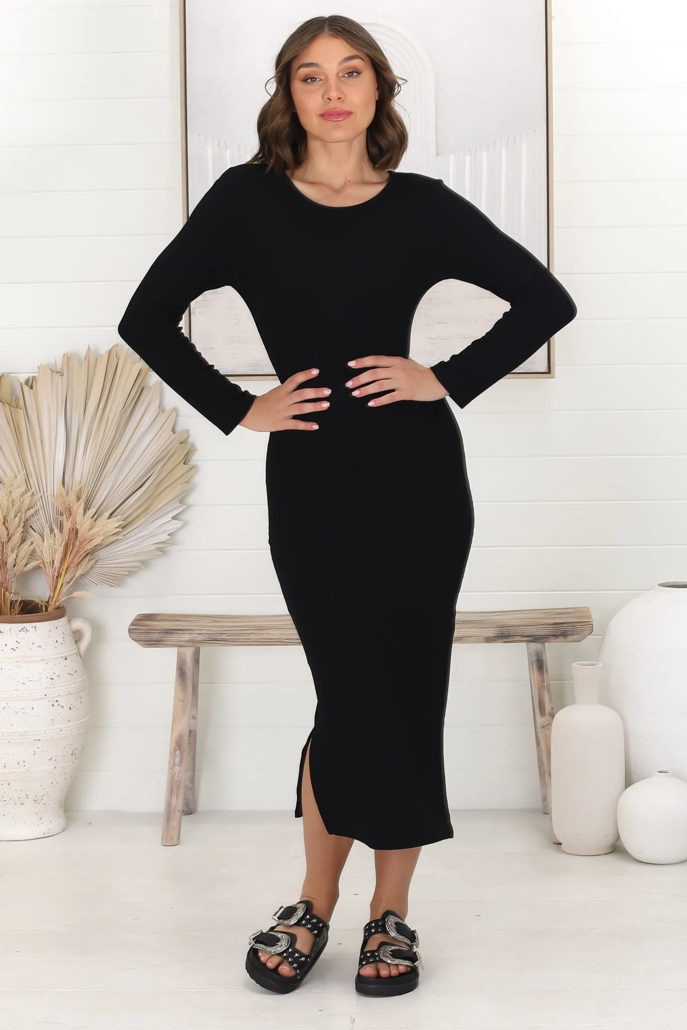 Easy Midi Dress - Black sold by Salty Crush product image thumbnail 4