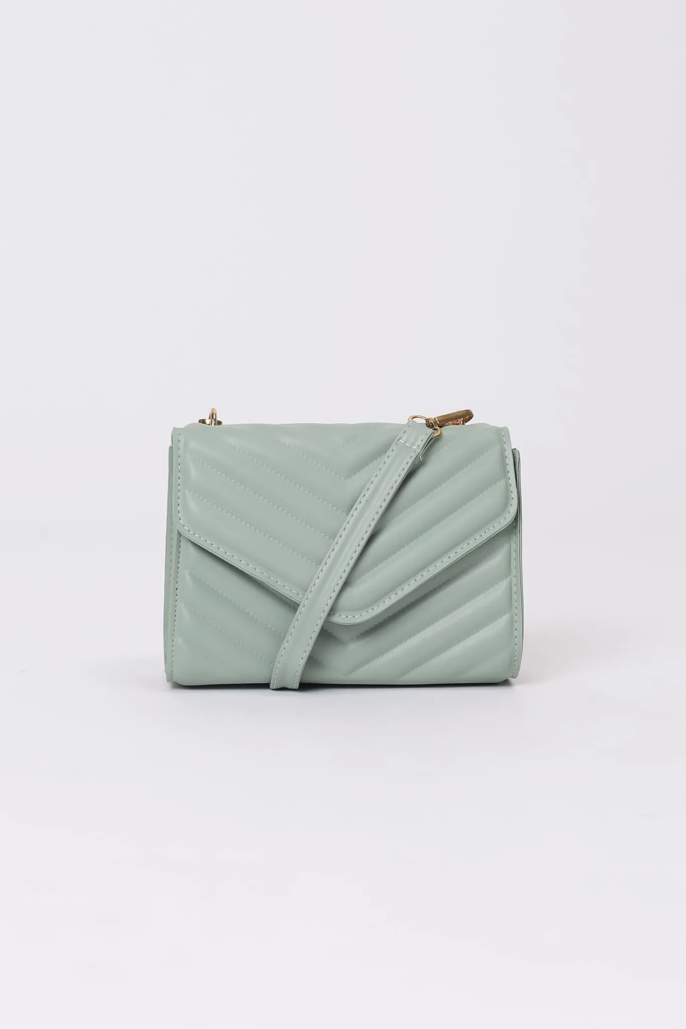 Rosie Chevron Quilted Bag - Mint sold by Salty Crush product image thumbnail 3