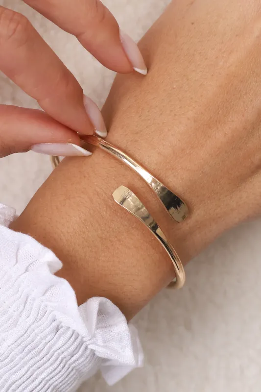 Bryn Cuff Bracelet - Gold sold by Salty Crush