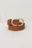 Blake Oval Buckle Belt - Brown sold by Salty Crush