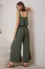 True Jumpsuit - Sqaure Neckline Overall Jumpsuit in Khaki sold by Salty Crush