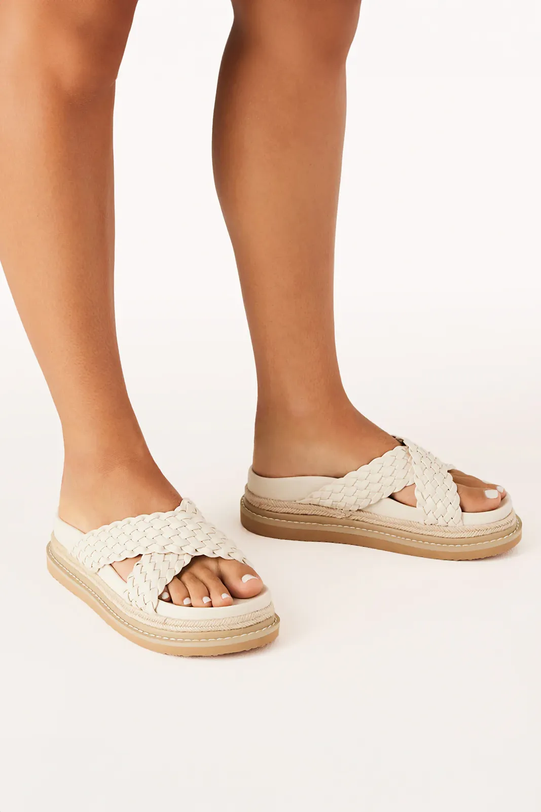 Allyra Slides - Bone sold by Salty Crush