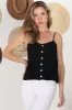 Hoian Cami - Cotton Lace Detailed Camisole in Black sold by Salty Crush