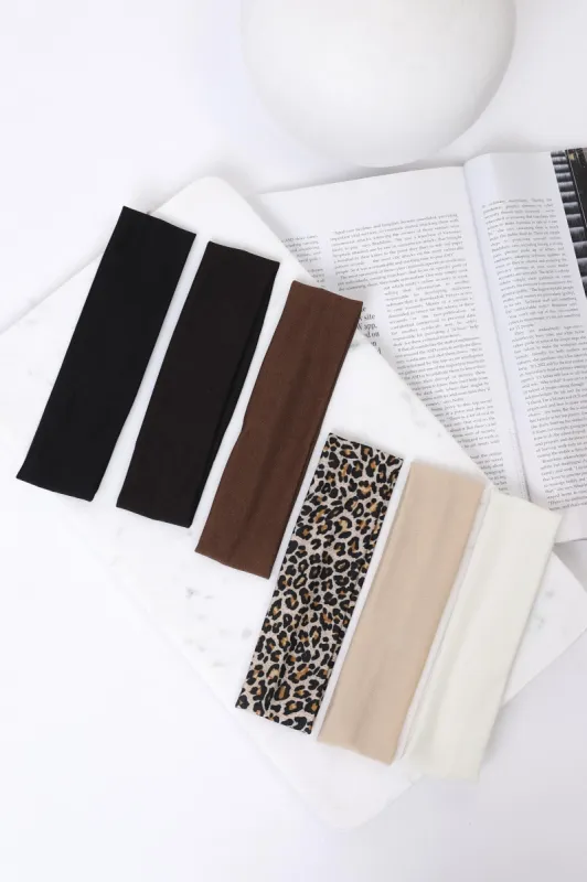 6 Pack Lyle Elasticated Headband - Leopard sold by Salty Crush