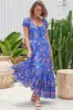 JAASE - Saria Maxi Dress: Scoop Neckline Slimline Dress in Soleil Print sold by Salty Crush