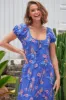 JAASE - Saria Maxi Dress: Scoop Neckline Slimline Dress in Soleil Print sold by Salty Crush