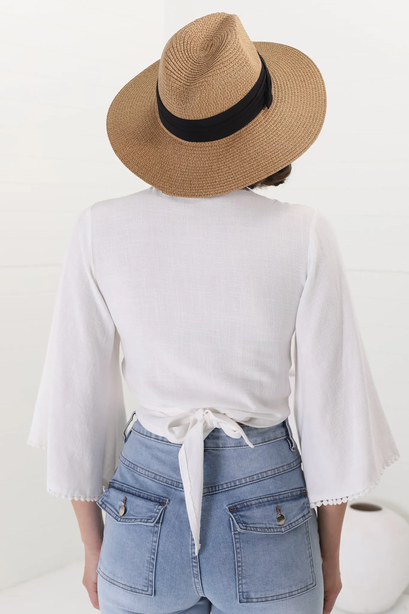 Apollo Woven Fedora - Natural sold by Salty Crush product image thumbnail 4