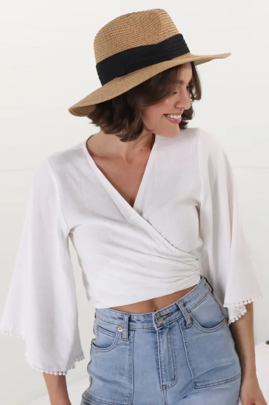 Apollo Woven Fedora - Natural sold by Salty Crush