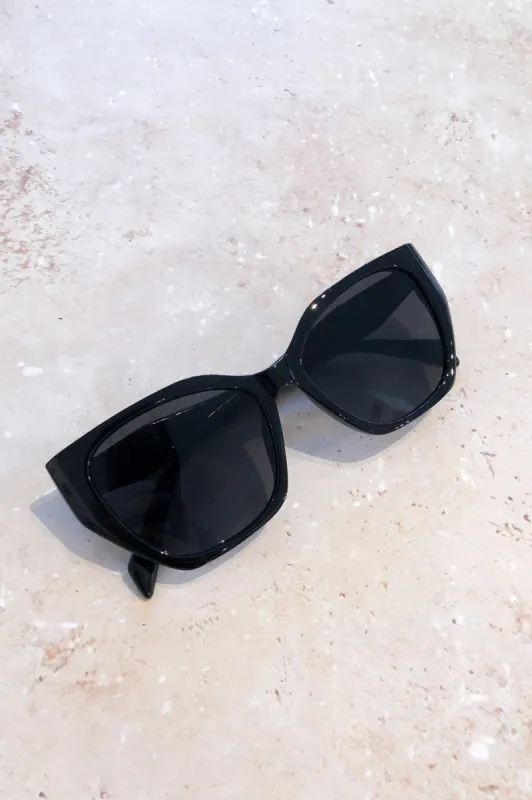 Tasmin Sunglasses - Black made by Salty Crush