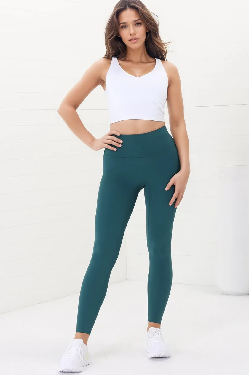 Axel Leggings - High Waisted Full Length Leggings in Teal sold by Salty Crush product image thumbnail 4