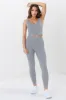 Axel Leggings - High Waisted Full Length Leggings in Light Grey sold by Salty Crush