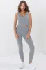 Axel Leggings - High Waisted Full Length Leggings in Light Grey sold by Salty Crush
