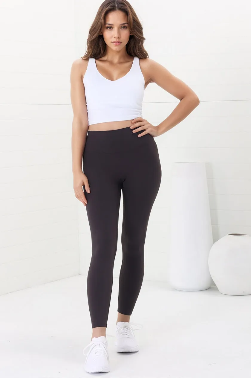 Axel Leggings - High Waisted Full Length Leggings in Dark Carbon Ash sold by Salty Crush product image thumbnail 2