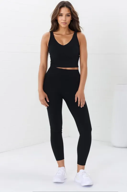 Axel Leggings - High Waisted Full Length Leggings in Black sold by Salty Crush