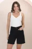 Murray Denim Shorts - High Waisted Stretchy Denim Shorts in Black sold by Salty Crush