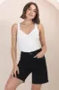 Murray Denim Shorts - High Waisted Stretchy Denim Shorts in Black sold by Salty Crush