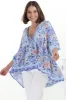JAASE - Chloe Top: Very Oversized Crochet Trim Neckline Smock Top in Heaven Print sold by Salty Crush