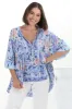 JAASE - Chloe Top: Very Oversized Crochet Trim Neckline Smock Top in Heaven Print sold by Salty Crush