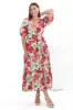 Marietta Maxi Dress - Buttoned Bodice A Line Dress With Short Balloon Sleeves in Primavera Print sold by Salty Crush