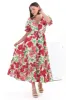 Marietta Maxi Dress - Buttoned Bodice A Line Dress With Short Balloon Sleeves in Primavera Print sold by Salty Crush
