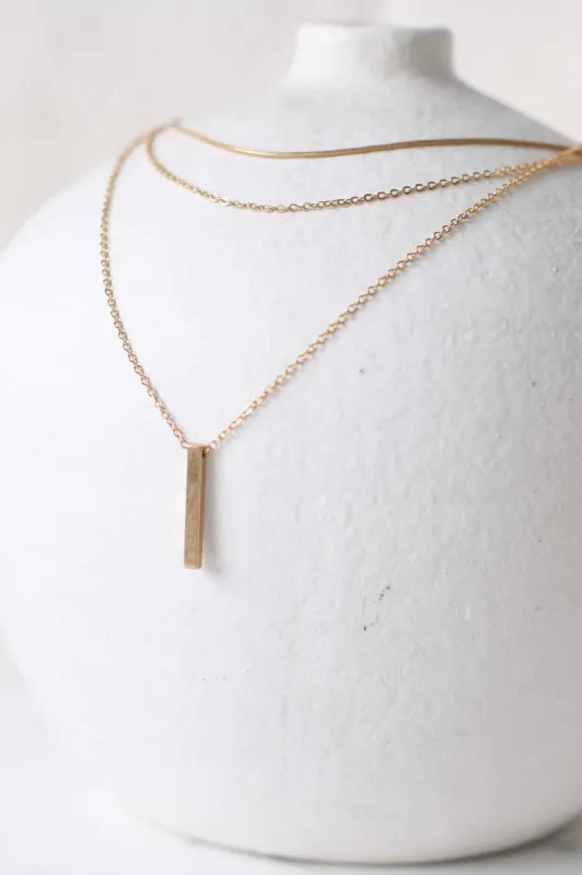 Cyrus Layered Necklace - Gold made by Salty Crush