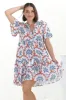 Abilia Mini Dress - Mandarin Collar Buttoned Bodice Smock Dress in Jaiden Print sold by Salty Crush