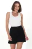 Halley Denim Shorts - Elasticated Waistband Folded Cuff Denim Shorts in Black sold by Salty Crush