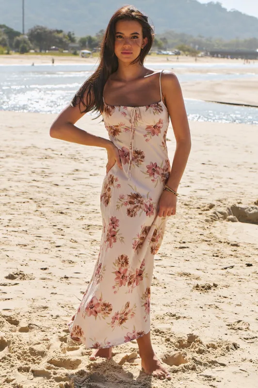 JAASE - Spritz Maxi Dress: Spaghetti Strap A Line Sun Dress in Love Story Print sold by Salty Crush
